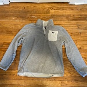 Grey under armor men’s sweatshirt quarter zip size XL